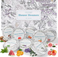 docolor shower steamers 12-pack packaging, gift-ready spa moment