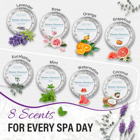 docolor lavender shower steamer, soothing aroma for calm showers