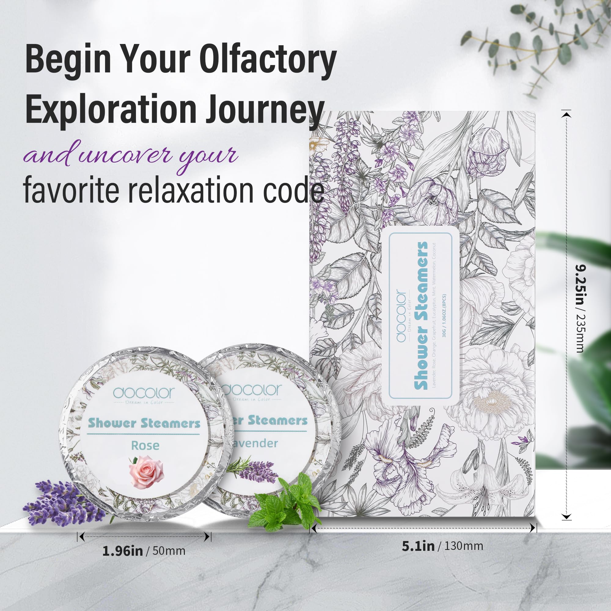 docolor mint shower steamer to refresh senses