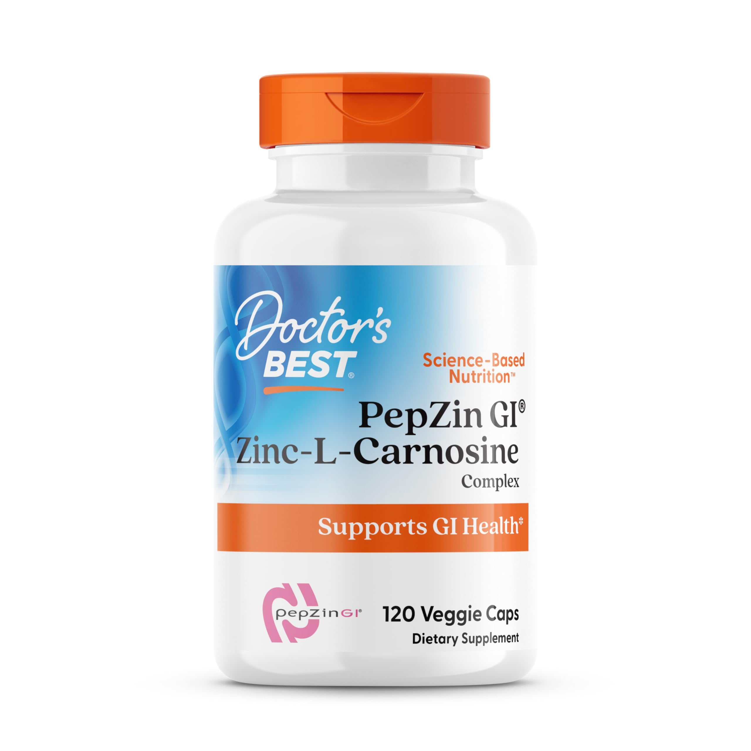 Doctor's Best PepZin GI bottle on a white background