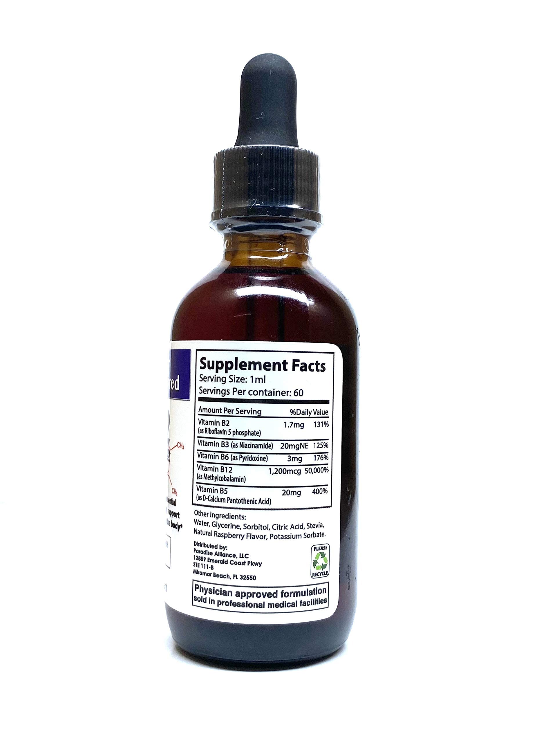Dropper dispensing B12 sublingual drops from bottle