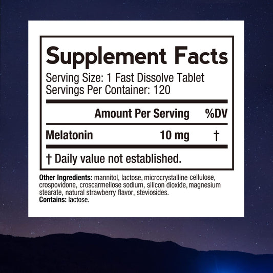 Packaging of Doctor’s Recipes Melatonin 10 mg fast-dissolve