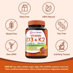 Healthy teeth and bones illustration for Vitamin D3 + K2