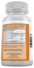 Triphala blend enhances digestion and turmeric experience.