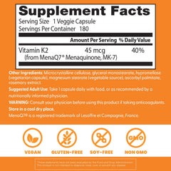 Vitamin K2 MK-7 capsules shown with bottle
