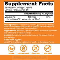 Close-up of MenaQ7 branding on Doctor's Best label
