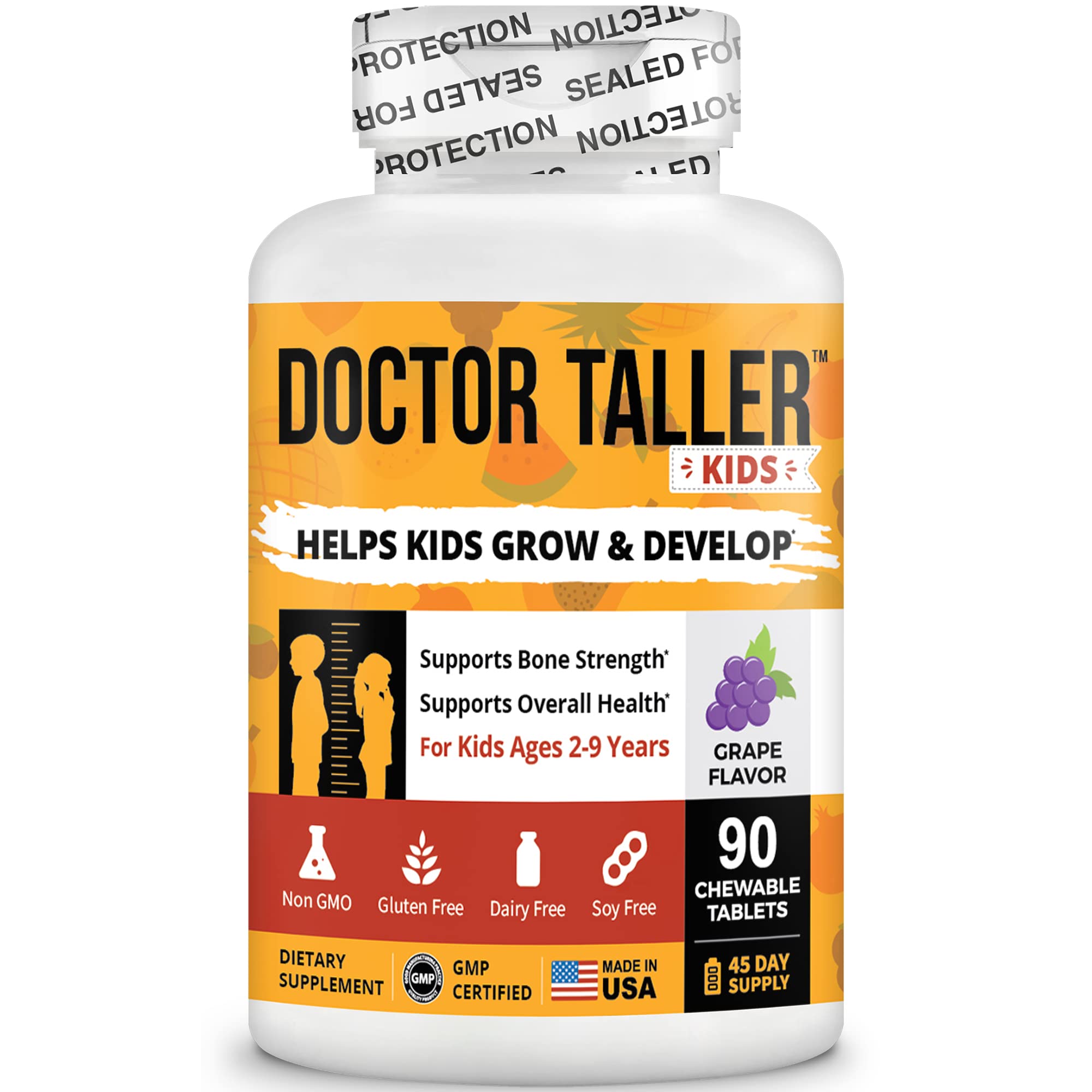 Calcium and minerals for bone health in Doctor Taller Kids