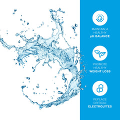 Concept image of hydration and minerals from alkaline water