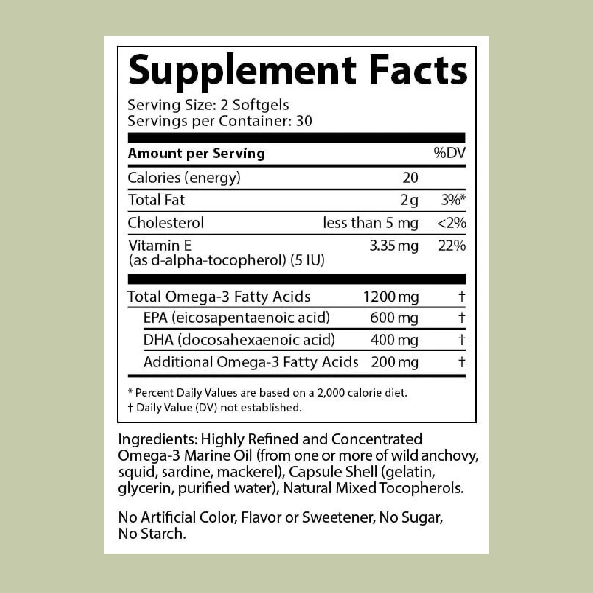 Omega Shield packaging displayed for convenient daily dosing