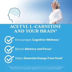 Bottle side view of Doctors Best Acetyl-L-Carnitine