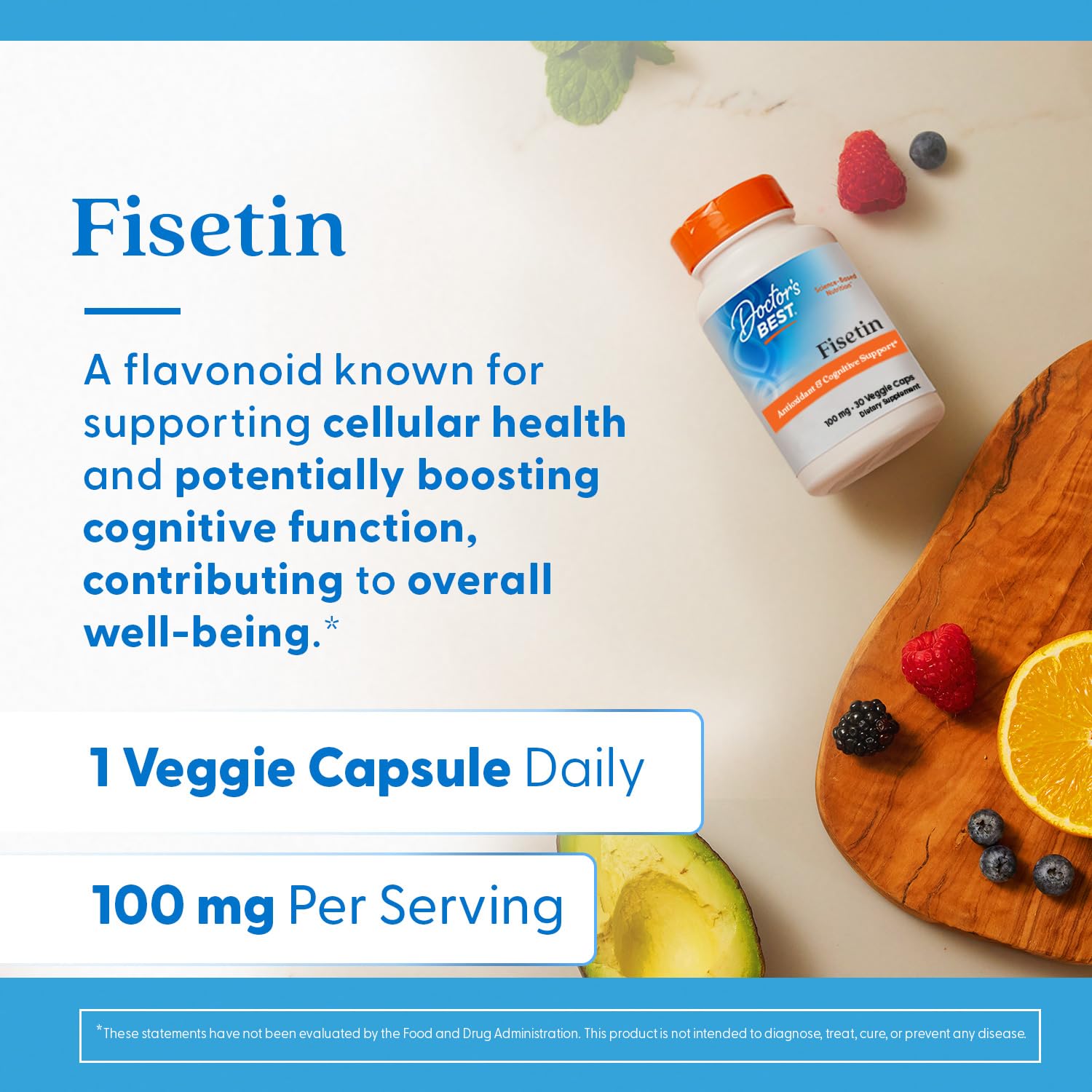 Ingredient panel featuring fisetin with Novusetin