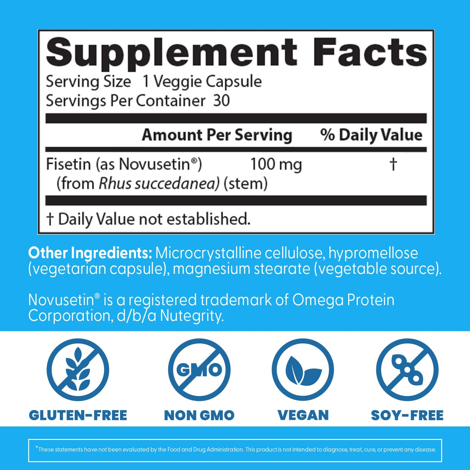Non-GMO, vegan, gluten- and soy-free icons on packaging