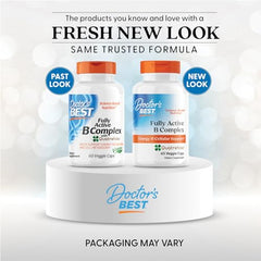 Close-up of Doctor's Best Fully Active B Complex bottle label
