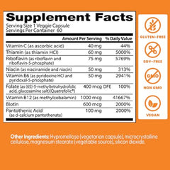 Nutritional information panel showing B vitamin details