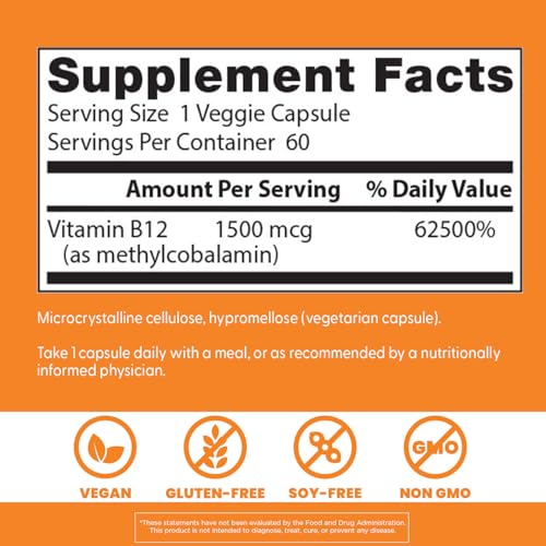 Non-GMO vegan B12 supplement packaging