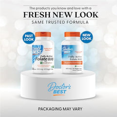 Close-up of the product label highlighting Quatrefolic and folate