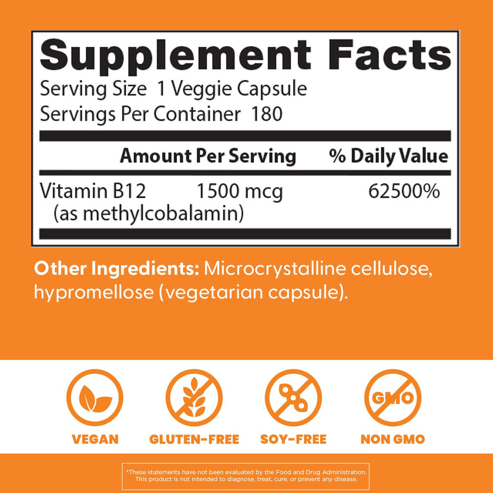 Bottle label focusing on energy support and neurological function
