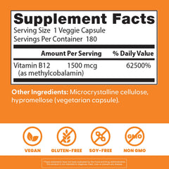 Bottle label focusing on energy support and neurological function