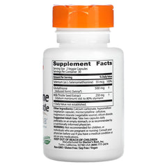 Glutathione + Milk Thistle supplement packaging and capsules