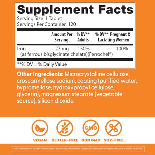 Front packaging of Doctor's Best High Absorption Iron Ferrochel 27 mg