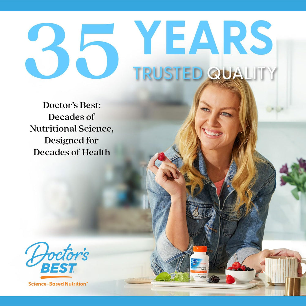Box packaging and bottle of Doctor's Best L-Tryptophan