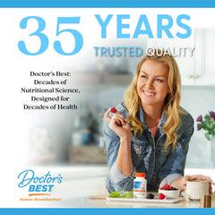 Box packaging and bottle of Doctor's Best L-Tryptophan