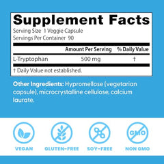 Serving size information for Doctor's Best L-Tryptophan