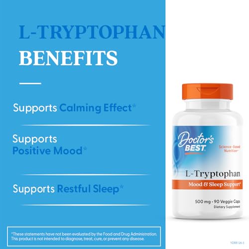 Close-up of Doctor's Best L-Tryptophan veggie capsules