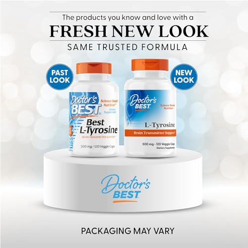 Front view of Doctors Best L-Tyrosine 500 mg bottle