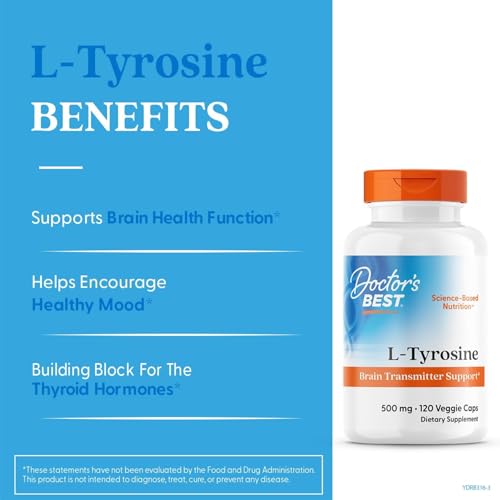 Close-up of L-Tyrosine veggie capsules