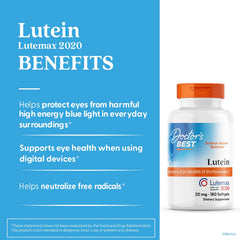 Lutein and zeaxanthin softgels in bottle