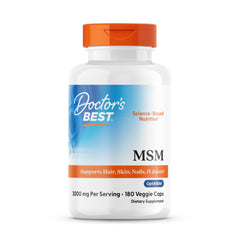 Front view of Doctors Best MSM bottle