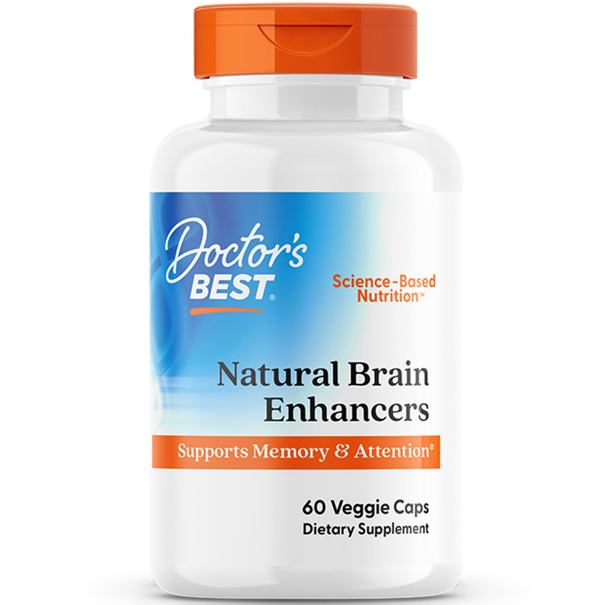 Front view of Doctors Best Natural Brain Enhancers bottle