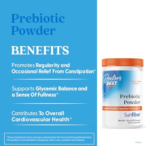 Close-up of Sunfiber prebiotic soluble fiber powder