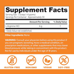 Serving size for Doctors Best Pure L-Arginine Powder
