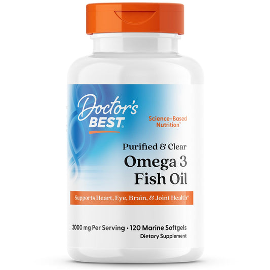 Doctor's Best Purified & Clear Omega-3 Fish Oil bottle
