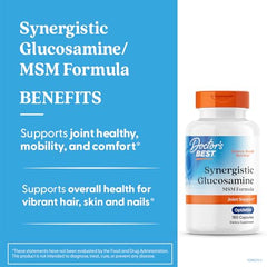 Illustration of Glucosamine, MSM, and Vitamin C ingredients