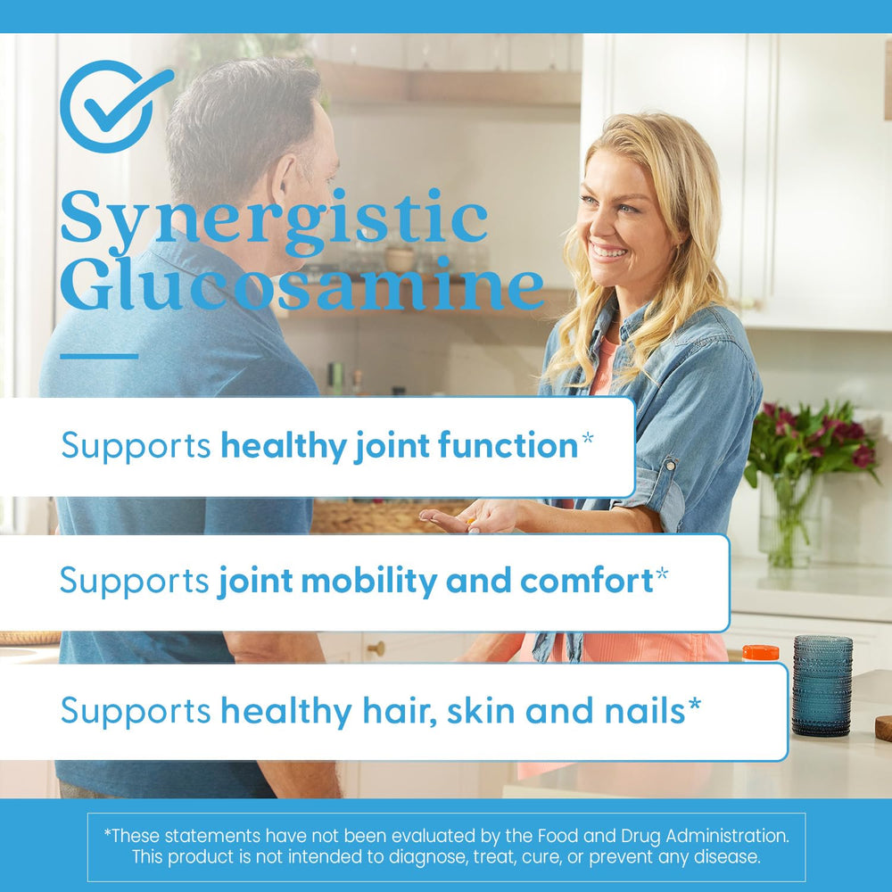 Vitamin C and glucosamine/MSM components close-up
