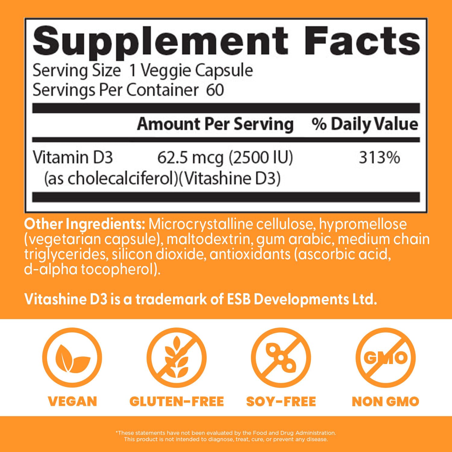60 vegan capsules shown with Doctors Best bottle