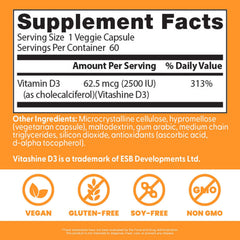60 vegan capsules shown with Doctors Best bottle