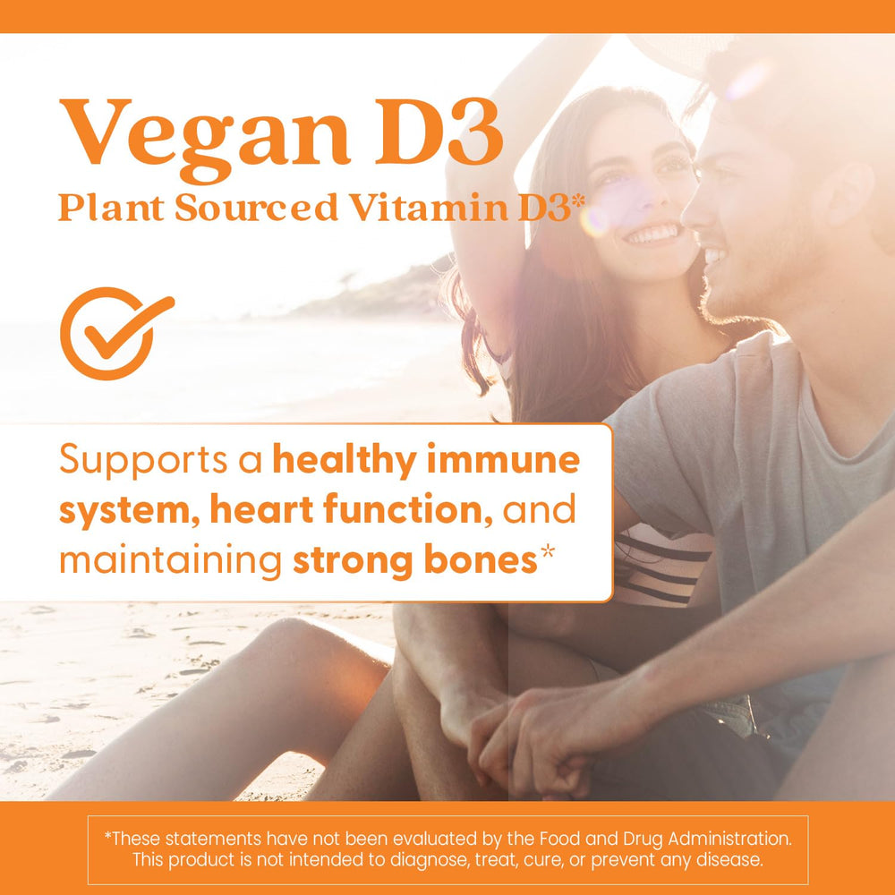 Lifestyle scene with D3 bottle and healthy living theme