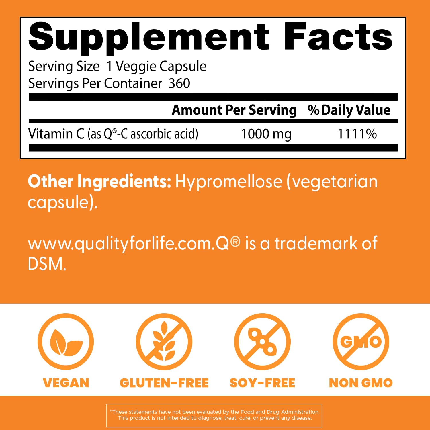 Doctor's Best Vitamin C capsules close-up, veggie form for daily antioxidant intake.