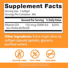 Visual of immune support benefits from Vitamin D3 5,000 IU