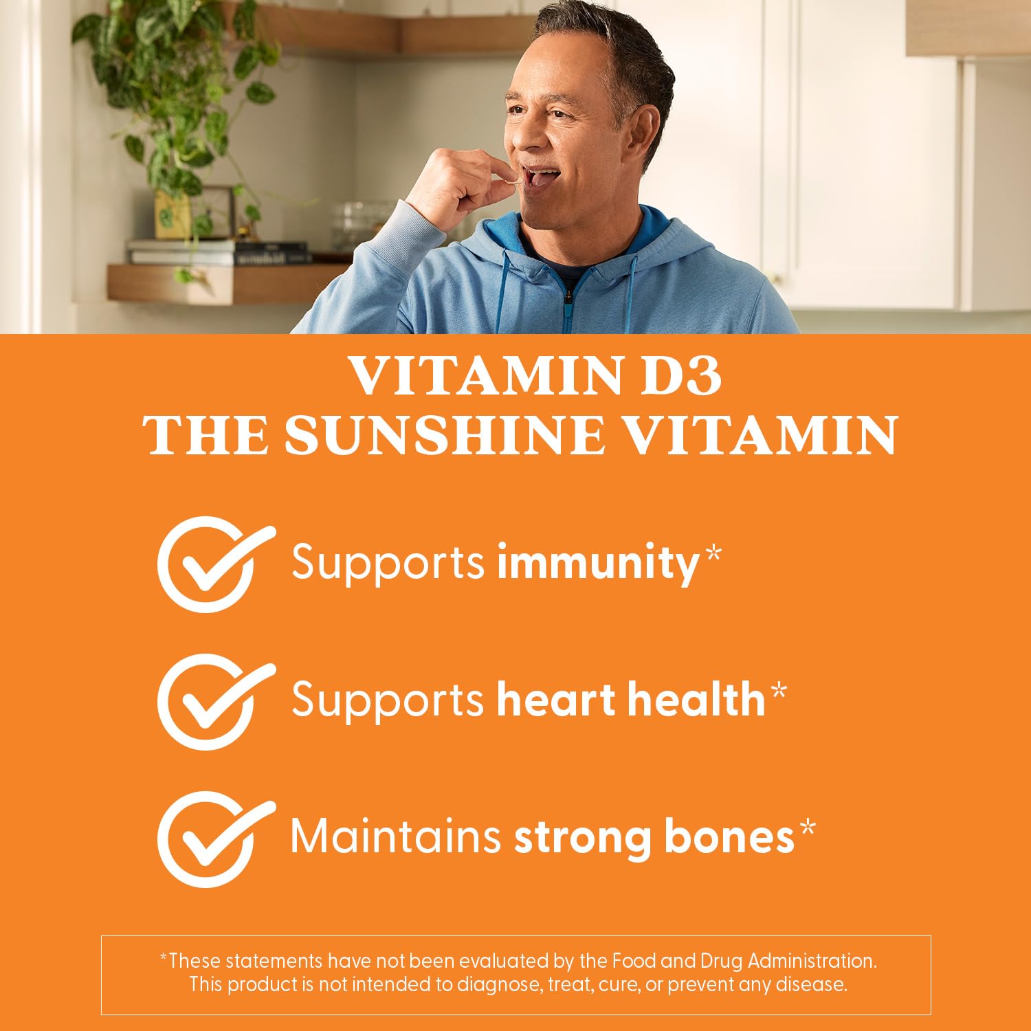 Graphic showing available Vitamin D3 strengths: 1000 IU, 2000 IU, 5000 IU