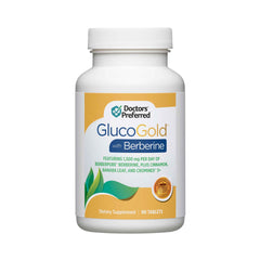 DOCTORS' PREFERRED GlucoGold bottle front for daily wellness.