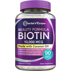 Doctor's Recipes Biotin 10,000 mcg softgels bottle - 90 count
