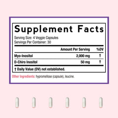 Non-GMO, vegan-friendly inositol supplement packaging
