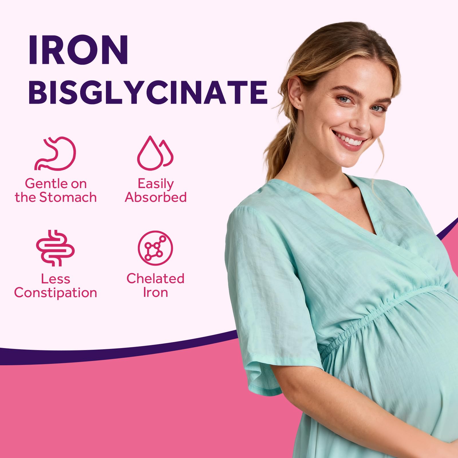 Vegan, allergen-free iron supplement capsules