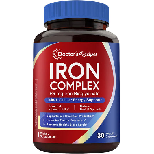 Doctor's Recipes iron supplement bottle for women