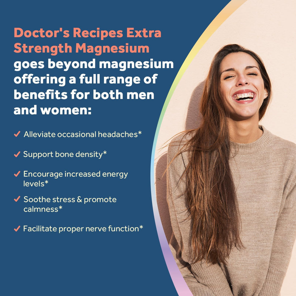 Nutrition facts panel for Doctor's Recipes Magnesium Glycinate